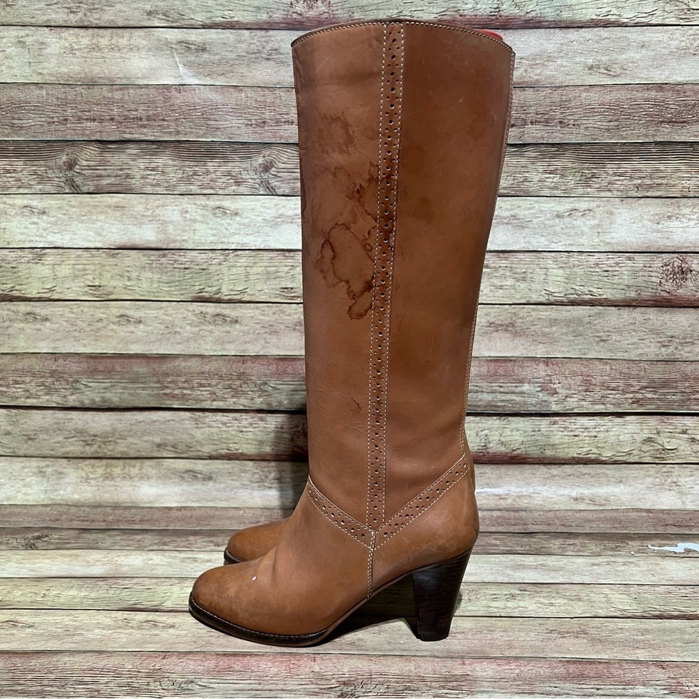 Thom Mcan Brown Leather Heel Boots